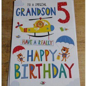 Regal Publishing Juvenile Birthday Card Age 5 Grandson - 9 x 6 inches C80577